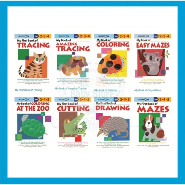 Kumon Workbooks   Preschool Workbooks   Coloring   Cutting   Pasting   Mazes   Tracing
