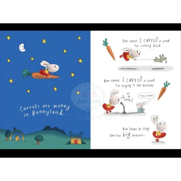 Money bunny Give it Save it Earn it Spend it money concept series picture books for children