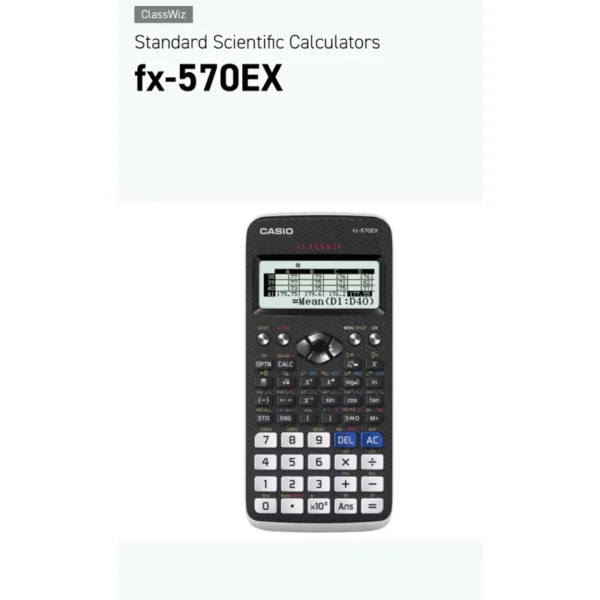 CASIO SCIENTIFIC CALCULATOR CLASSWIZ FX 570EX