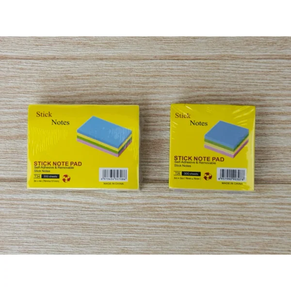 Stick Note Pad 3 x3  3 X4  300 sheets