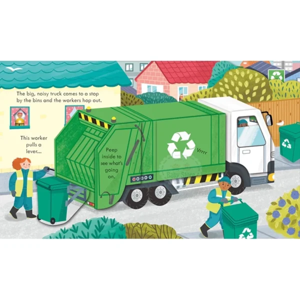 Usborne Peep ide How a Recycling Truck Works